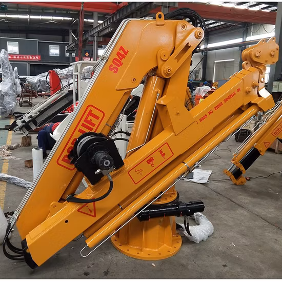 Bob Lift 4tons Marine Deck Crane Boat Lifting Cranes with Knuckle Boom Cranes