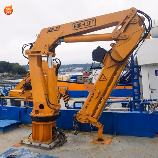 Hot Sale 6 Ton Knuckle Hydraulic Arm Deck Crane Hoist in China